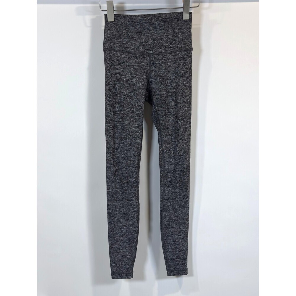 Lululemon Wunder Under Hi-Rise Tight *28" Heathered Black Gray Legging - Size 4